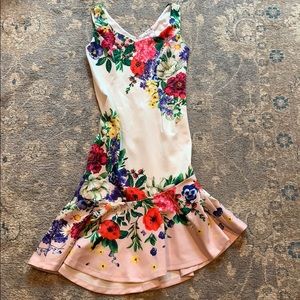 Venus size Small mermaid cut beaded floral dress